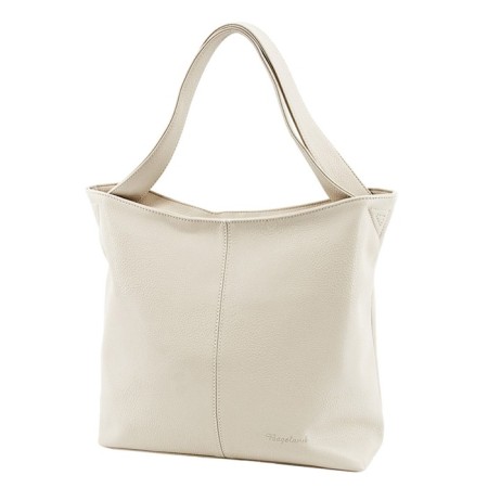 Female bag, artificial leather, beige 35x12x35 cm