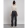 Warmed female trousers, size 50, black color