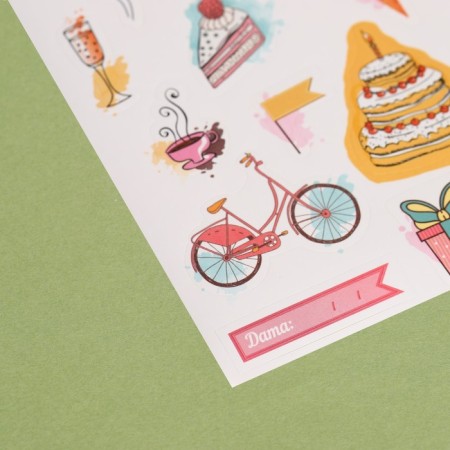 Paper stickers "The long -awaited birthday", 11 x 16 cm-1