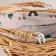 Basket with folding handles, 25x17x8/10 cm, vine