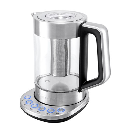Electric kettle KitFort KT-622, glass, 1.7 l, 2200 watts, adjustment t °, silver-1