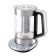Electric kettle KitFort KT-622, glass, 1.7 l, 2200 watts, adjustment t °, silver
