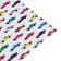 Paper packing craft white "Racing cars", 50 x 70 cm