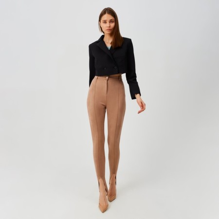 Women's pants Minaku: Casual Collection Beige color, size 48-3