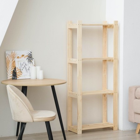 Wooden rack reinforced 150x64x28cm, 4 shelves-1