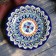 Plate of the Rishtan ceramics "Flowers", blue, flat, 17 cm, mix