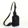 Slong bag from textiles, black color