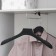Shoulders-hanger for clothes, size 48-50, coating Soft-Touch, black color