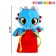 Soft "dragon" toy, blue, with a bag for sweets