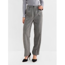 Women's pants with pincines minku: Modern Classic color dark gray, river 50