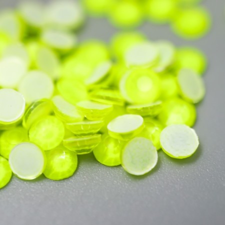 Decor for creativity "Fluorescent rhinestones. Lemon -yellow" set of 144 pcs SS10 - 2.7 mm-1