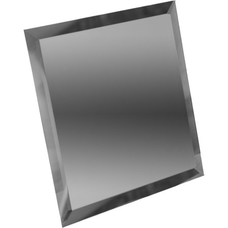 Square mirror graphite tiles with fake 10 mm, 150x150 mm