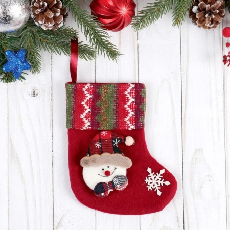 Nosok for gifts "Festive comfort" snowman, 12x15.5 cm, red-1