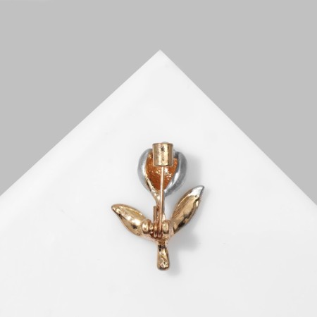 Brooch "Flower" Budo Rosa, green color in gold-2