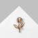 Brooch "Flower" Budo Rosa, green color in gold