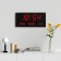 Electronic wall clock "Solomon", with an alarm clock, 38 x 19 x 5 cm, red numbers