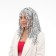 Carnival wig "Rain", 45 cm, silver color