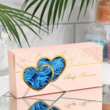 Soap roses, blue, set of 10 pcs.