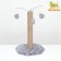 Clawing with three toys, 35 x 35 x 53 cm, gray with white paws