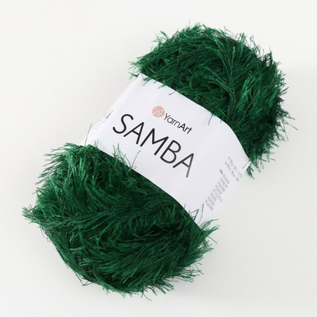 Yarn "Samba" 100% polyester 150m/100g (200 emerald)-1