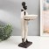 Souvenir Polystone stand "African pair with wicker basket" White 37x20x8 cm