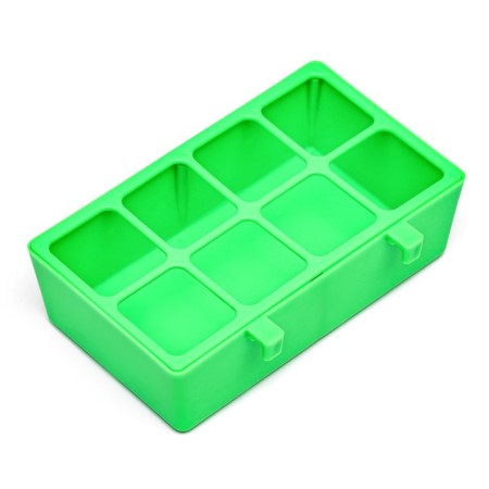 Feeding feeding trough with protection for 8 cells 16.9 x 8.9 x 4.4 cm, green-1