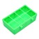 Feeding feeding trough with protection for 8 cells 16.9 x 8.9 x 4.4 cm, green