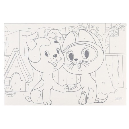 Picture on numbers for children, 20x30 cm, kitten wow-3