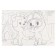 Picture on numbers for children, 20x30 cm, kitten wow
