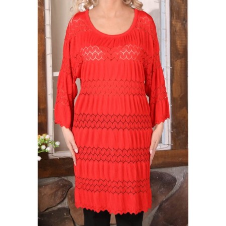 Women's dress, size 42, red color-12