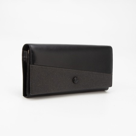 Women's wallet on magnets, black color