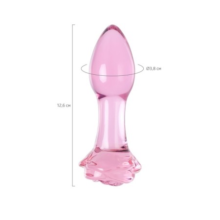 Anal sleeve Sexus Glass, Glass, Pink, 12.6 cm-5