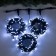 Garland "Clip-Light" 3 threads of 20 m, IP44, UMS, dark thread, 399 LED, white glow, flicker, 24 V