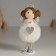 Interior doll "Princess Angel in a fluffy heart dress" 7x7x16 cm