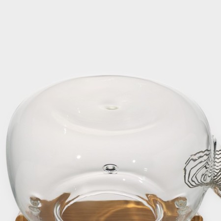 A glass teapot with a bamboo cover and a metal filter “IVF. Bable ", 800 ml, 18 × 13.5 × 12.5 cm-4