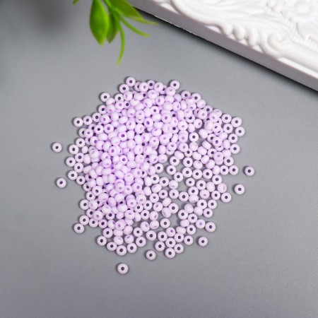 Glass 8/0 "Marshmallow. Matte. Glycinia" 10 grams-1