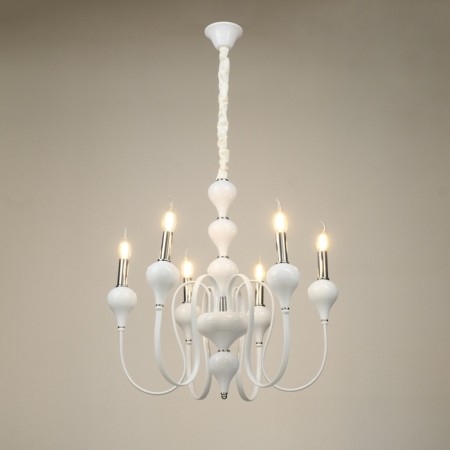 Bergamamo chandelier 6he14 40w is white-chromium 60x60x97 cm-1