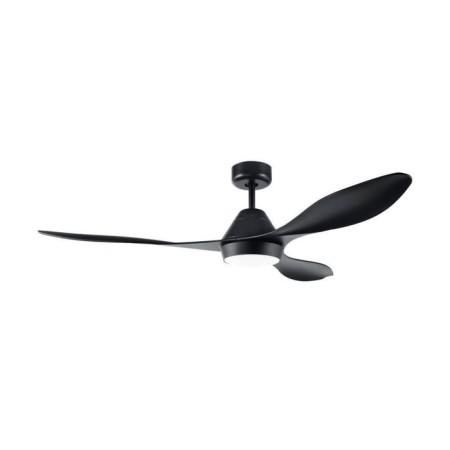Ceiling fan with Antibes lamp, 18W, LED, 4000K, steel, black mat, acrylic