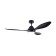 Ceiling fan with Antibes lamp, 18W, LED, 4000K, steel, black mat, acrylic