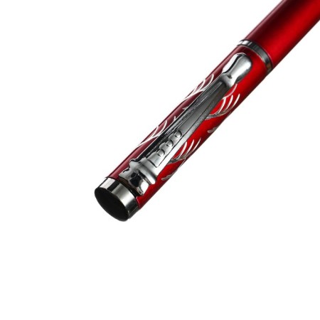 Gift handle, ballpoint, in a plastic case, rotary, "Francoise", burgundy-silver-11