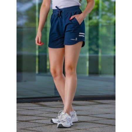 Women's shorts ise, size 44 cm, dark blue color, white-14