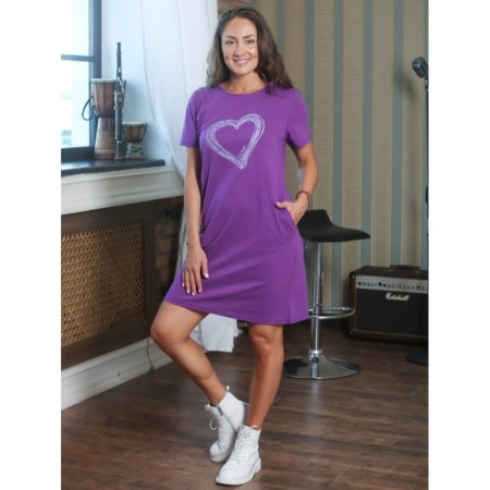Women's tunic, size 44, purple color-1