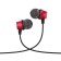 Hoco M51 headphones, wired, vacuum, microphone, 1.2 m, red