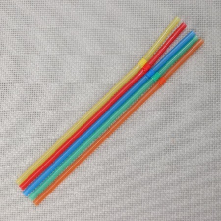 Disposable tubes for drinks of the share, 21 cm, d = 5 mm, 45-50 pcs, with corrugation, color mix-2