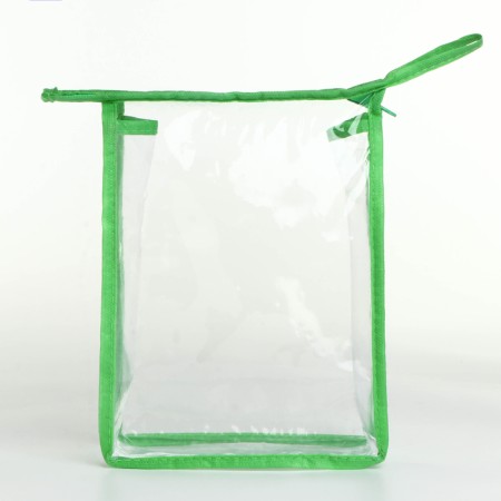 Lightning cosmetic bag, green/transparent color-2