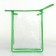 Lightning cosmetic bag, green/transparent color