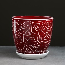 Pot floral abstraction red 2.5 liters