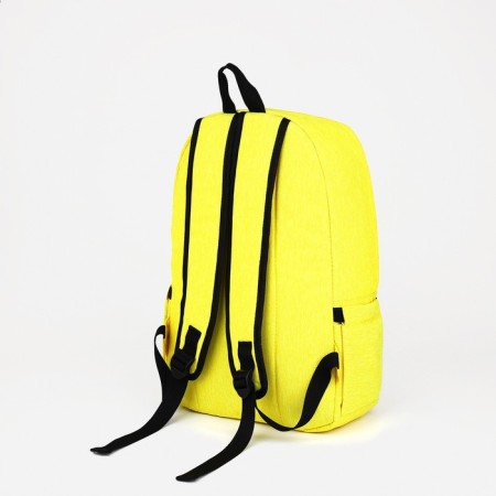 School backpack from lightning textiles, Fulldorn, external pocket, yellow color-3