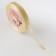 Kapron tape with embossing "Happy New Year", 15 mm × 23 ± 1 m, beige/gold color