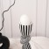 Click for one candle "Knot", white-black color 39 x 10.5 x 10.5 cm
